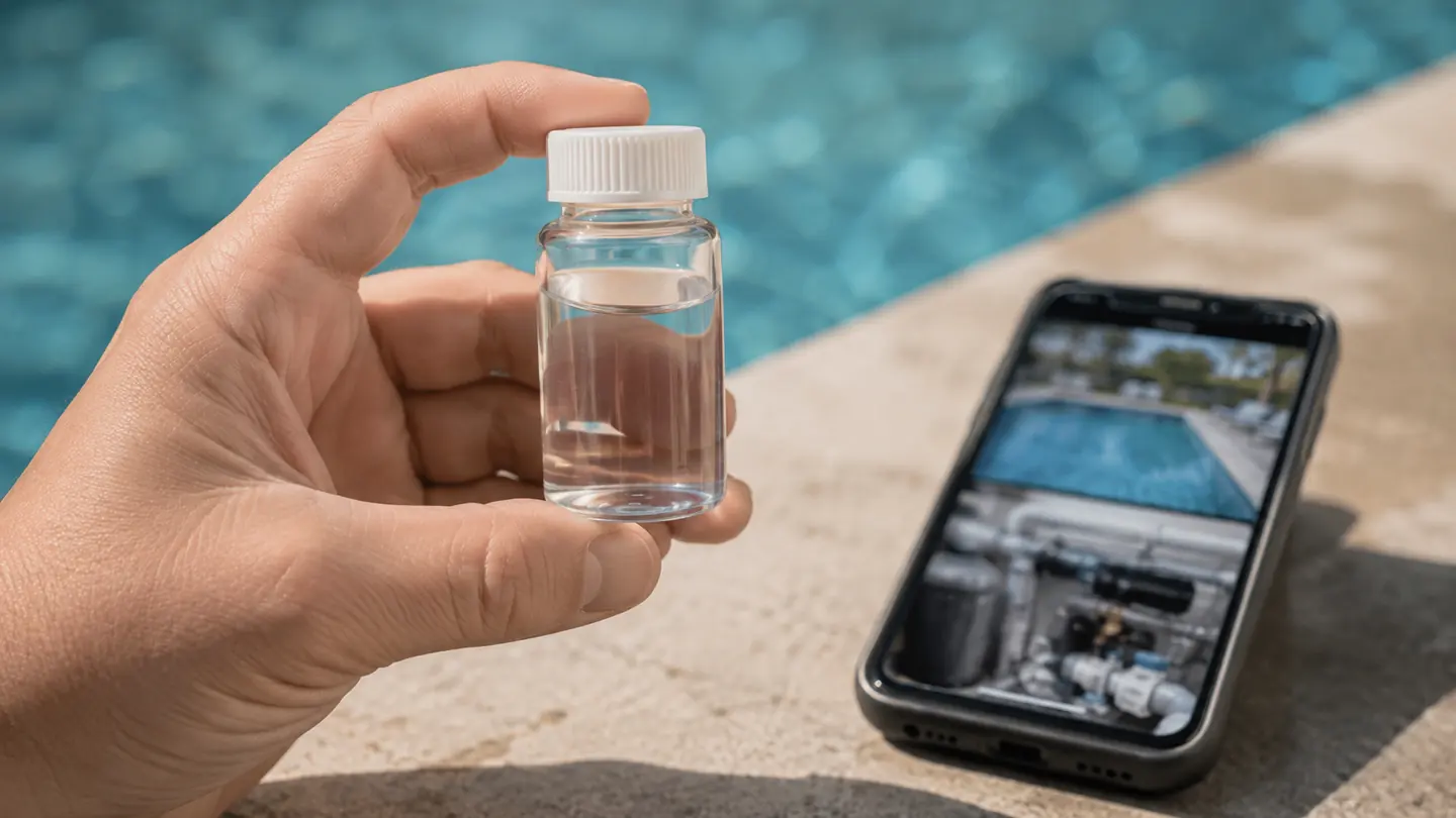 Faire analyser l’eau de sa piscine à Valence : préparer son échantillon — conseil illustré par RB Piscines à Valence (2)