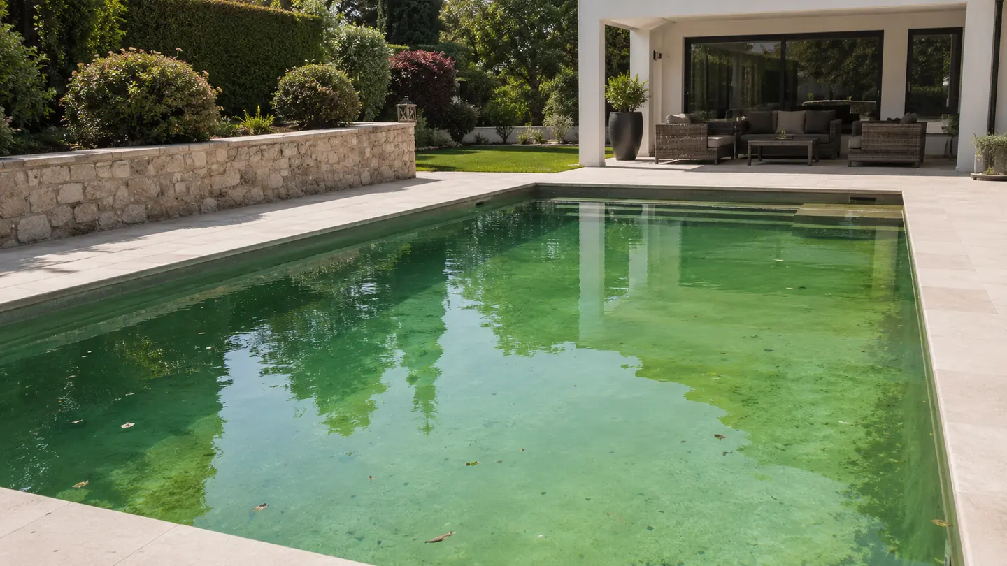 Pourquoi l’eau de ma piscine devient-elle verte ? — conseil illustré par RB Piscines à Valence (2)