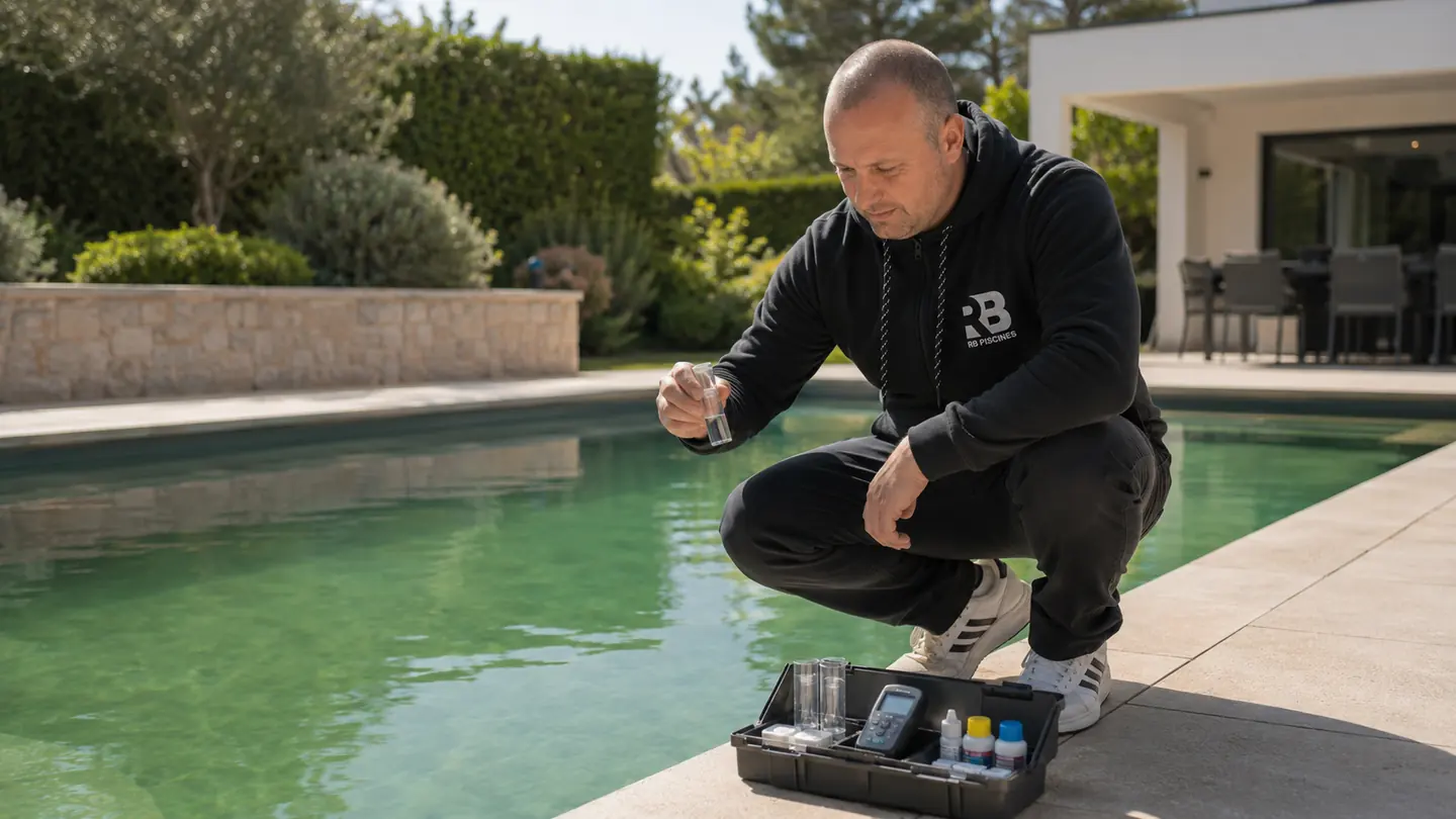 Pourquoi l’eau de ma piscine devient-elle verte ? — conseil RB Piscines à Valence